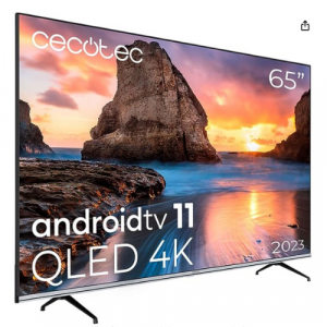 Cecotec Smart TV 65″ TV V1 | QLED ULTRA HD, Resolución 4K UHD, Android 11, Frameless